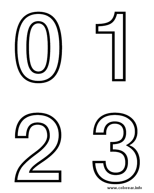 Ciclo Escolar: Los numeros - Dibujos para colorear Ciclo Escolar: Los numeros - Dibujos para colorear