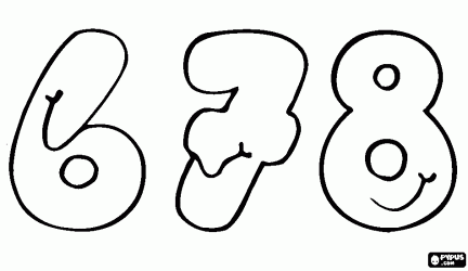 Ciclo Escolar: Los numeros - Dibujos para colorear