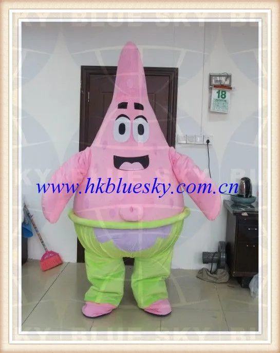 Cielo azul traje de la mascota de bob esponja y patricio estrella ...