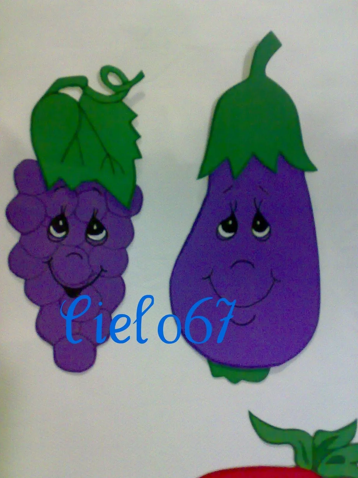 Cielo y las Manualidades: Frutas y Vegetales en fomi