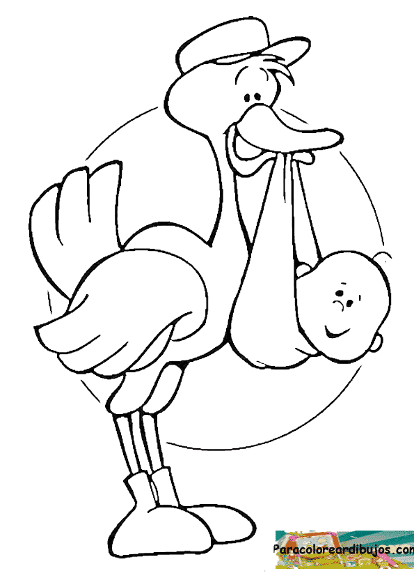 Dibujos para colorear de cigueñas con bebés - Imagui Dibujos para colorear de cigueñas con bebés - Imagui