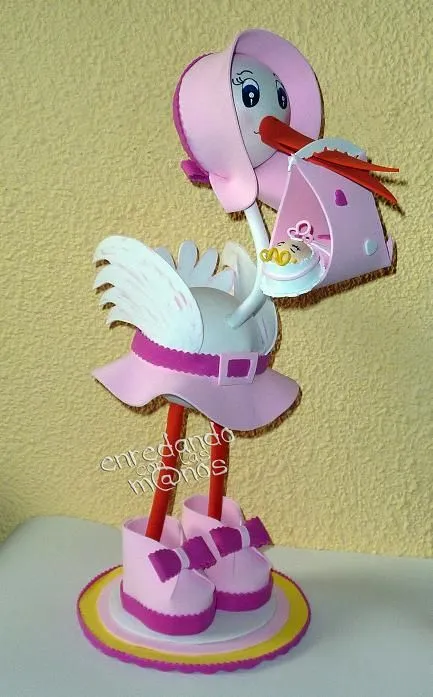 Cigueñas hechas con goma eva - Imagui