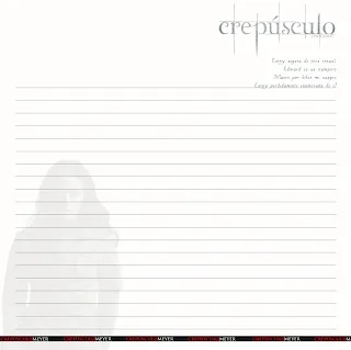 CINE Y MAS: Hoja de cuaderno Bella Swan