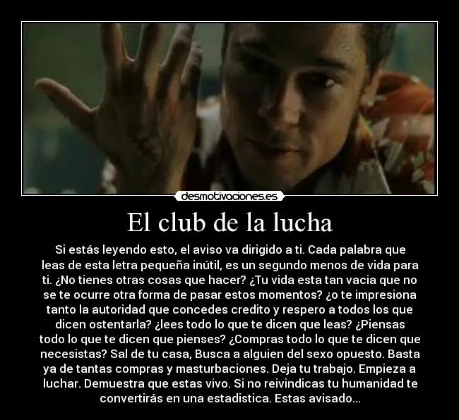 Cine y Política: El cine a favor de Nietzsche: El club de la lucha ... Cine y Política: El cine a favor de Nietzsche: El club de la lucha ...