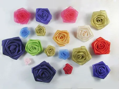 Cinta de tela hechos a mano flores-Flores y guirnaldas decorativas ... Cinta de tela hechos a mano flores-Flores y guirnaldas decorativas ...