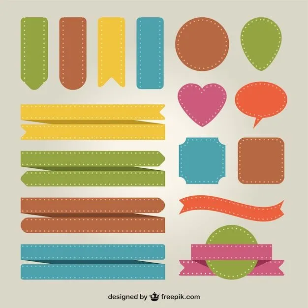 Cintas y stickers de colores | Descargar Vectores gratis Cintas y stickers de colores | Descargar Vectores gratis