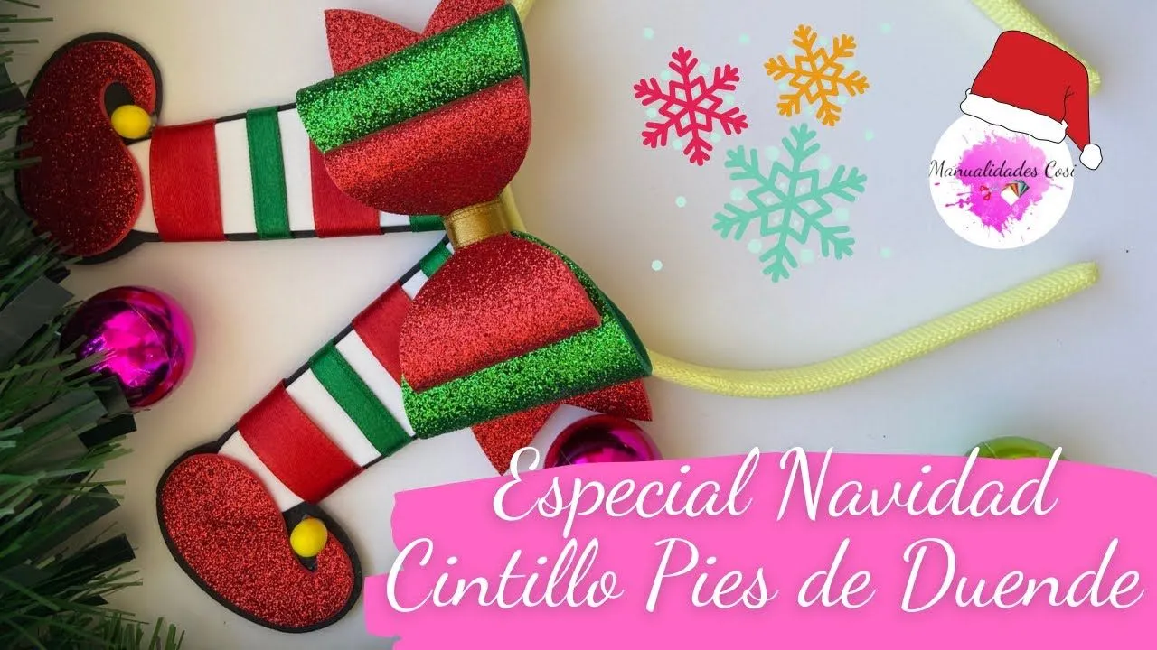 Cintillo de Navidad en Foami (goma Eva) - YouTube Cintillo de Navidad en Foami (goma Eva) - YouTube