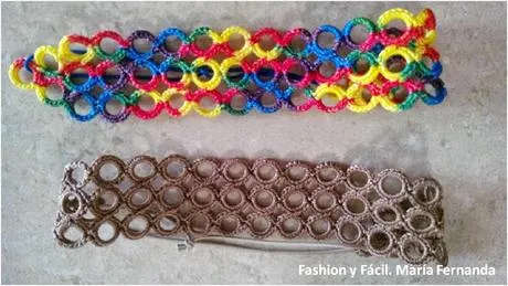 Cintillo o vincha para el cabello hecha con aros forrados de mido ... Cintillo o vincha para el cabello hecha con aros forrados de mido ...
