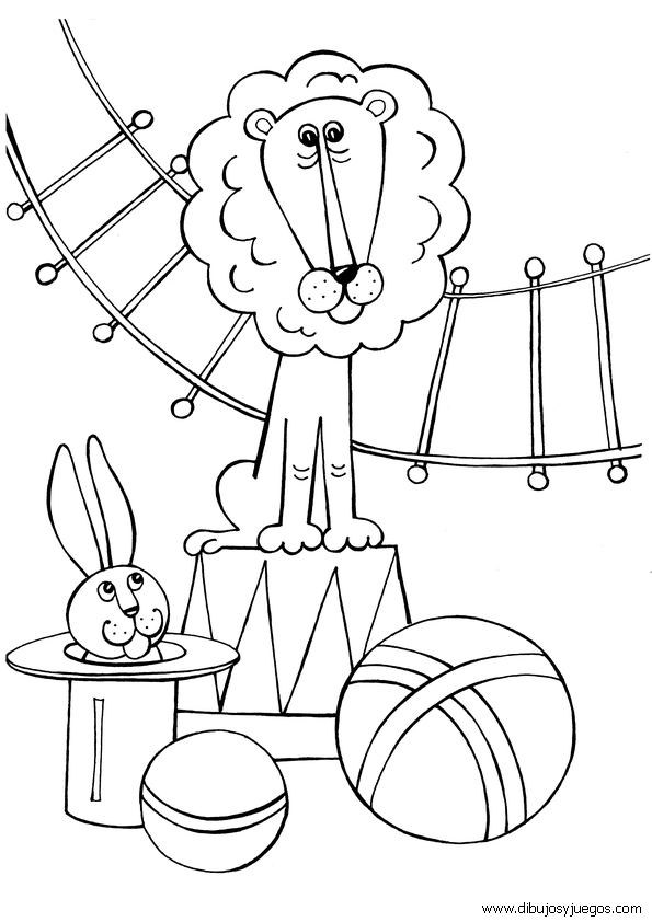 circo-animales-leones-005 | Dibujos y juegos, para pintar y colorear circo-animales-leones-005 | Dibujos y juegos, para pintar y colorear