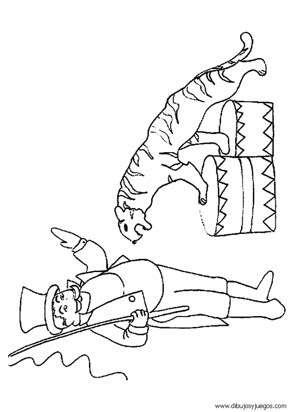 circo-animales-tigre-001 | Dibujos y juegos, para pintar y colorear circo-animales-tigre-001 | Dibujos y juegos, para pintar y colorear