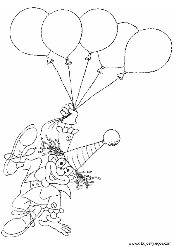 circo-payaso-globos-010 | Dibujos y juegos, para pintar y colorear circo-payaso-globos-010 | Dibujos y juegos, para pintar y colorear