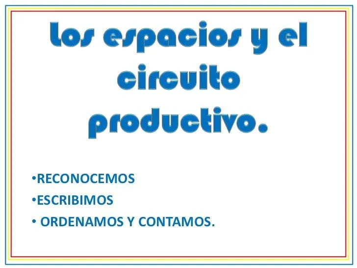 Circuito productivo para primer grado1