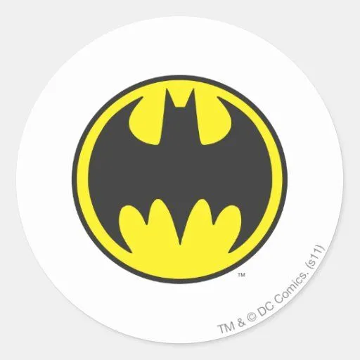 Círculo del logotipo del palo de Batman Pegatinas de Zazzle.