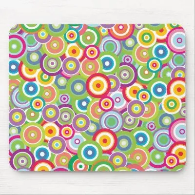 Círculos brillantes del vector tapetes de ratones de Zazzle.es 