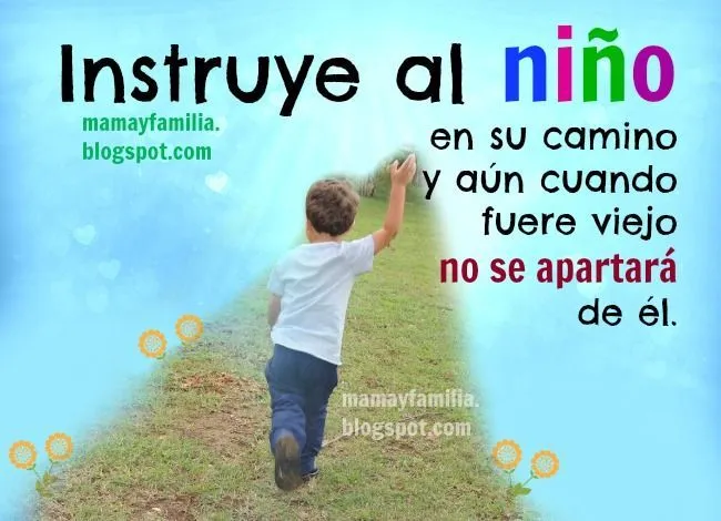 Instruye al niño en su camino. Imágenes de niño y familia, hijos y ...