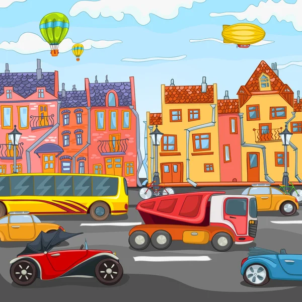 dibujos animados de la ciudad — Vector stock © rastudio #18534845