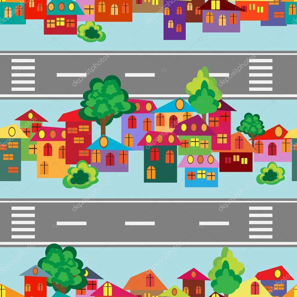 ciudad de dibujos animados — Vector stock © mammairina #