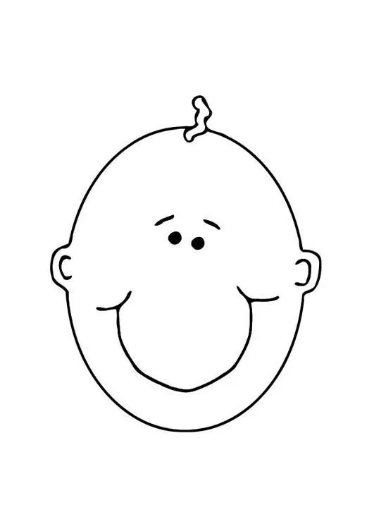 Dibujo para colorear de cara - Imagui