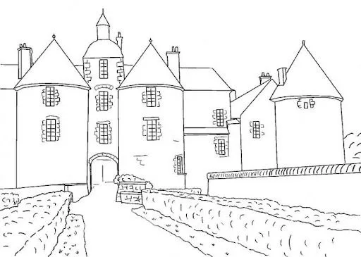 CIUDAD MEDIEVAL DIBUJOS PARA COLOREAR