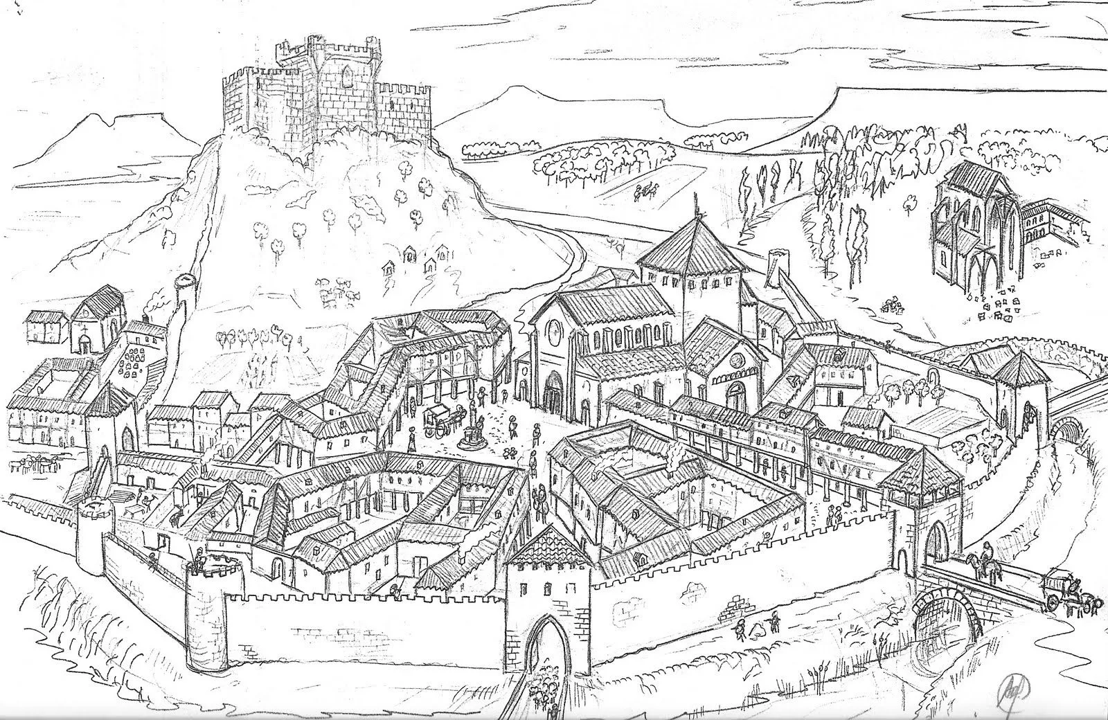 Ciudad medieval | Edad media, Ciudad medieval, Arte edad media Ciudad medieval | Edad media, Ciudad medieval, Arte edad media