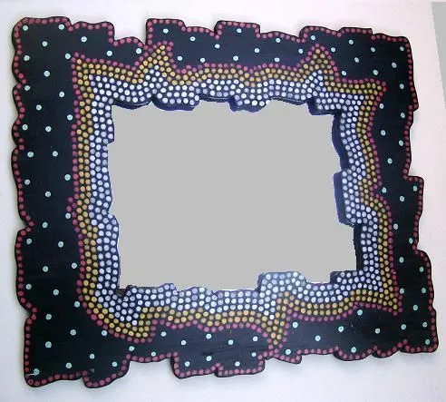 CLAF - Lindo Espejo en Puntillismo Negro (COD 552 - Espejo) En ... CLAF - Lindo Espejo en Puntillismo Negro (COD 552 - Espejo) En ...