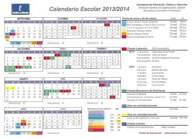 Recursos Educativos de Primaria: CALENDARIO ESCOLAR 2013-2014 EN ... Recursos Educativos de Primaria: CALENDARIO ESCOLAR 2013-2014 EN ...
