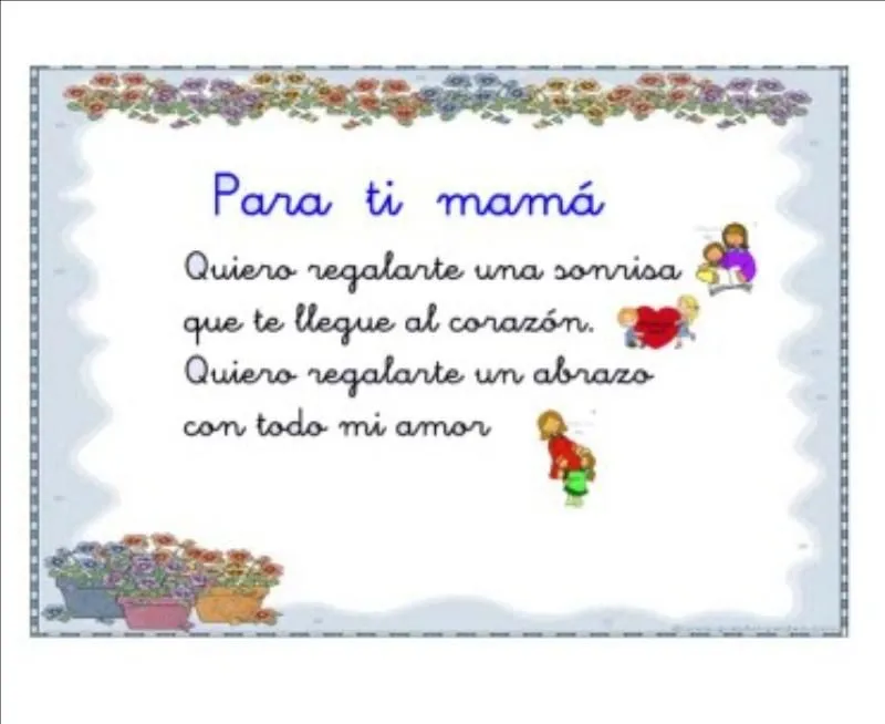 CLASE DE ELENA 4 AÑOS: POESÍA PARA MAMÁ