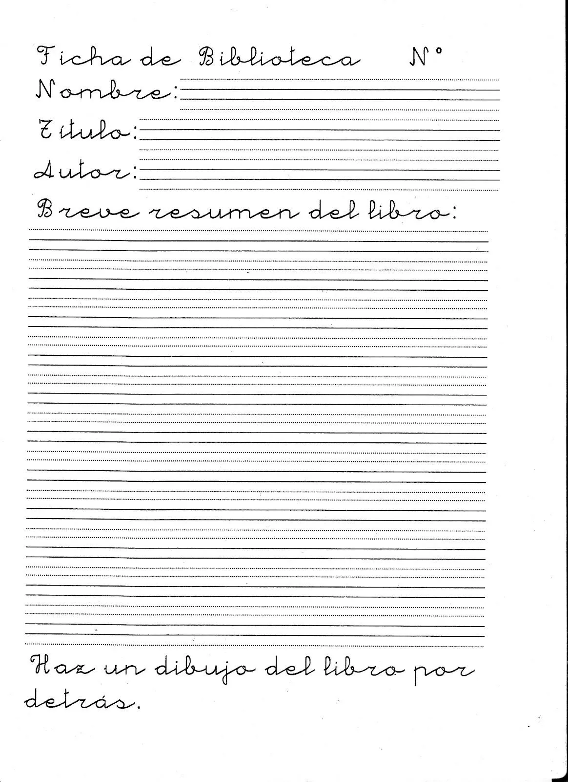 Mi clase: Nueva ficha de lectura