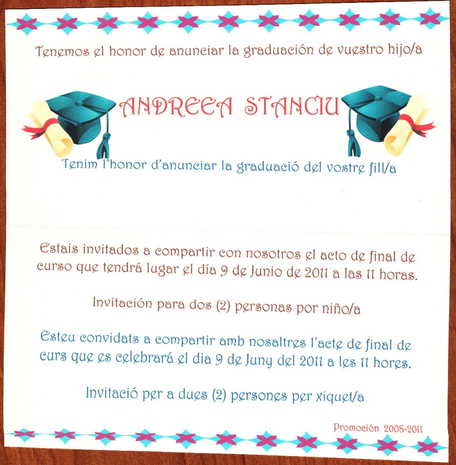 LA CLASE DE MIREN: mis experiencias en el aula: LA GRADUACIÓN LA CLASE DE MIREN: mis experiencias en el aula: LA GRADUACIÓN
