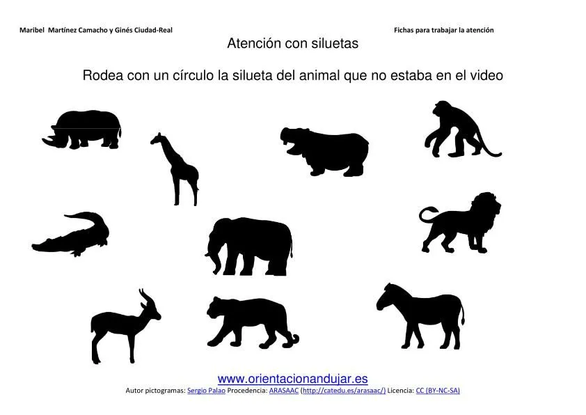 Trabajamos en clase nuestro video de Siluetas de Animales Salvajes II Trabajamos en clase nuestro video de Siluetas de Animales Salvajes II