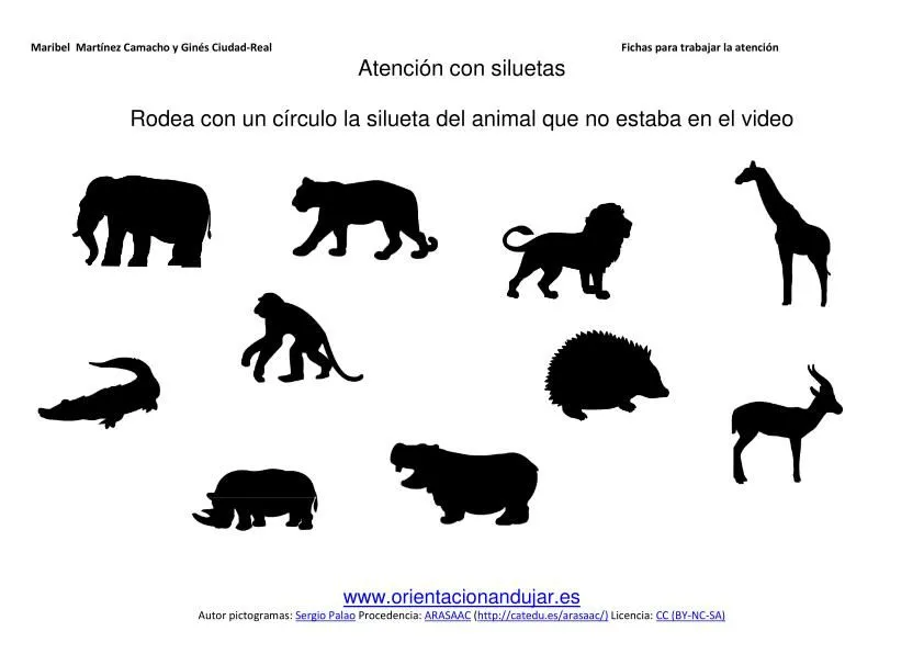 Trabajamos en clase nuestro video de Siluetas de Animales Salvajes II Trabajamos en clase nuestro video de Siluetas de Animales Salvajes II