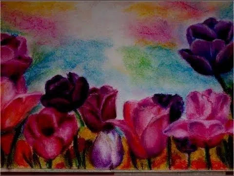 Clases de Dibujo y Pintura flores con tiza pastel Cursos Talleres ...