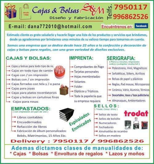 Clases de manualidades de cajas y envolturas de regalos - Lima ...