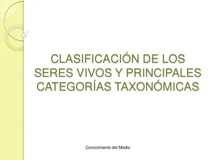 Clasificación de los seres vivos y principales categorías. natalia ri… Clasificación de los seres vivos y principales categorías. natalia ri…