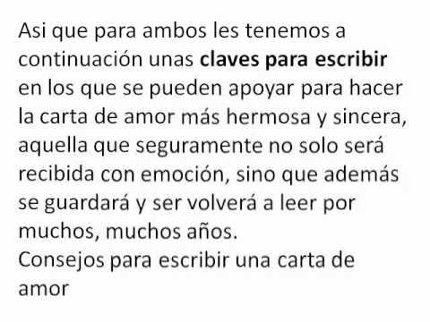 Claves para escribir una carta de amor 1 parte - YouTube Claves para escribir una carta de amor 1 parte - YouTube