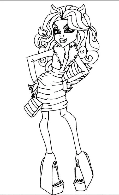 Clawdeen Wolf Monster High Coloring Page | Coloring Pages of ...