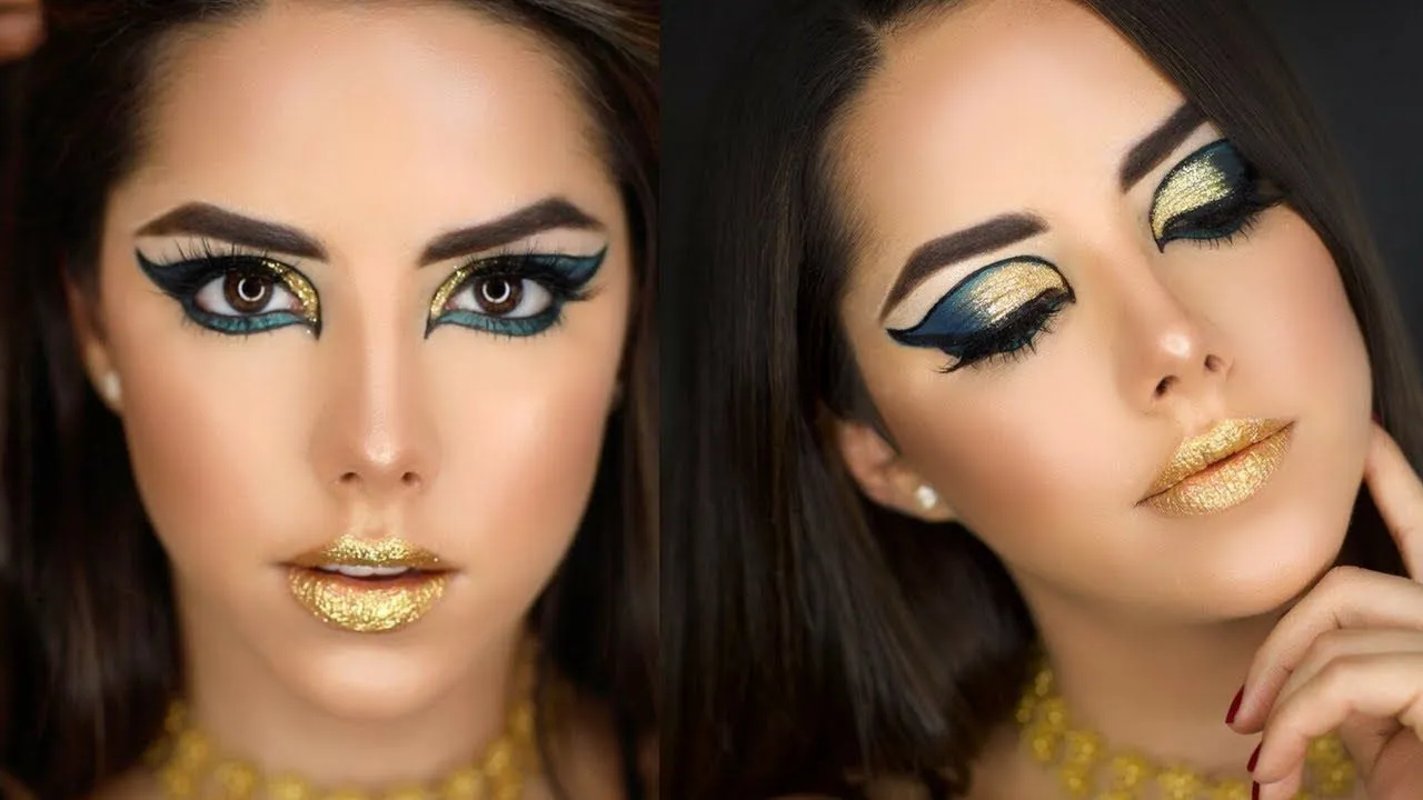 CLEOPATRA/PHARAOH: HALLOWEEN MAKEUP TUTORIAL - YouTube