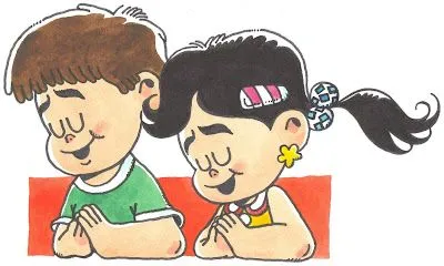NIÑOS ORANDO-COLOR