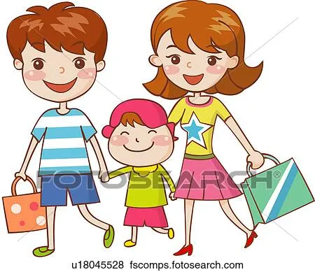 Clip Art - familia nuclear, macho, tres hombres, familia u18045528 ...
