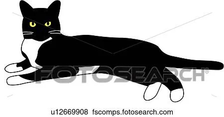 Clip Art - gato negro, gatito, acostado, sentado, animal ... Clip Art - gato negro, gatito, acostado, sentado, animal ...