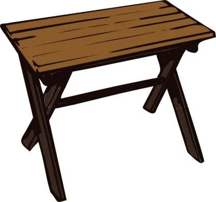 Clip Art De Mesa Plegable De Madera-Vector Clip Art-vector Libre ...