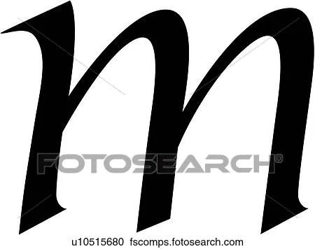 Clipart - alfabeto, caligrafía, carta, minúscula, m, script ...