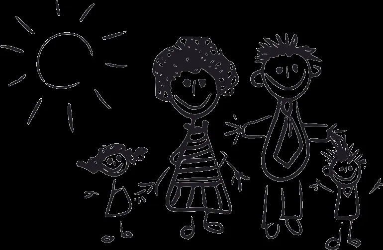 Clipart - Familia palitos