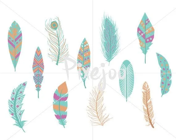 Cliparts de plumas / / descarga Digital / / diseños de por Pixejoo Cliparts de plumas / / descarga Digital / / diseños de por Pixejoo