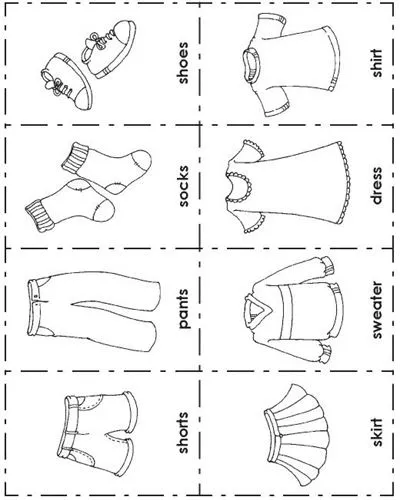 Clothes para colorear - Imagui