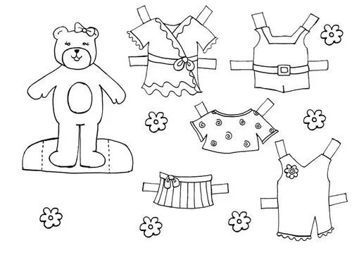 Fichas de Inglés para niños: Recortables de ositos para colorear! Fichas de Inglés para niños: Recortables de ositos para colorear!