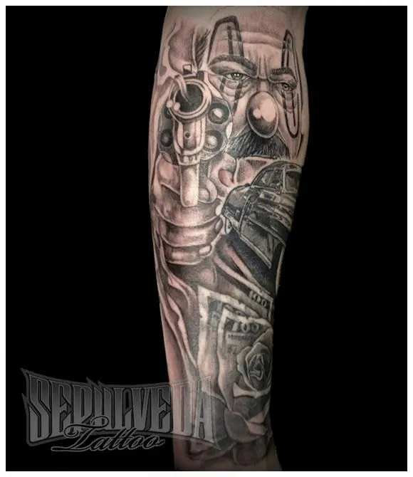Clown tattoo tatuaje de payaso www.sepulvedatattoos.blogspot.com ... Clown tattoo tatuaje de payaso www.sepulvedatattoos.blogspot.com ...