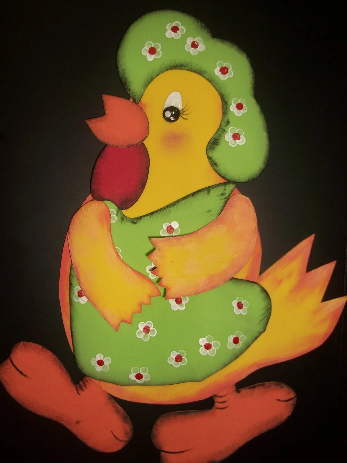 Como hacer una gallina en foami - Imagui