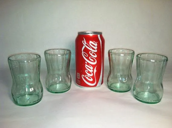 Coca Cola reciclado botella vidrio Mini por GuiltlessGlassware