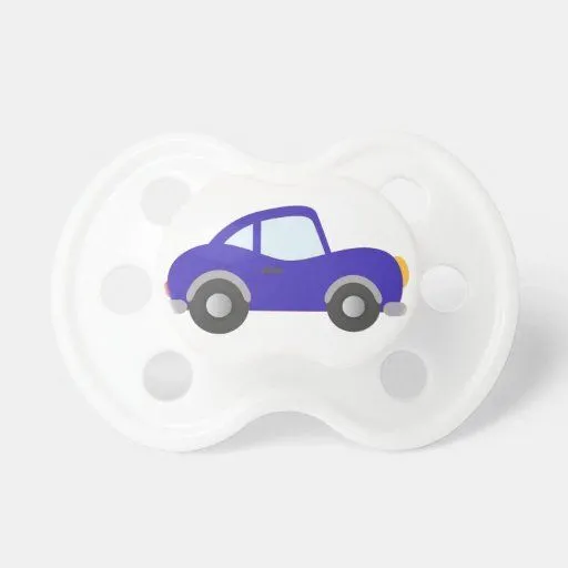 Coche azul del cupé del dibujo animado chupetes para bebes de Zazzle. Coche azul del cupé del dibujo animado chupetes para bebes de Zazzle.